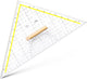 Triangolo da disegno Aristo - scala 30cm - rigido - trasparente - con manico in legno - ar-1648