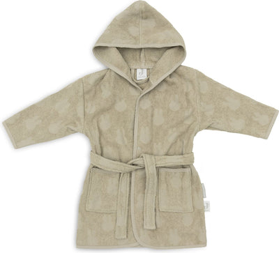 Jollein x Miffy - accappatoio per bebè in spugna 1-2 anni - accappatoio per bambini con cappuccio - miffy jacquard - verde oliva
