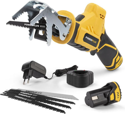Sierra alternativa powerplus powx0398 - 12v - con 2 baterías 12v y cargador, 5 acc.