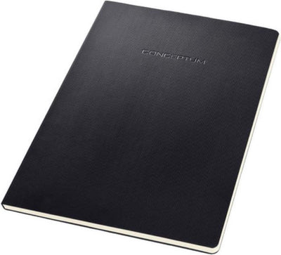 Sigel schrijfblok - conceptum - a4 - softcover - geruit - zwart - si-co800