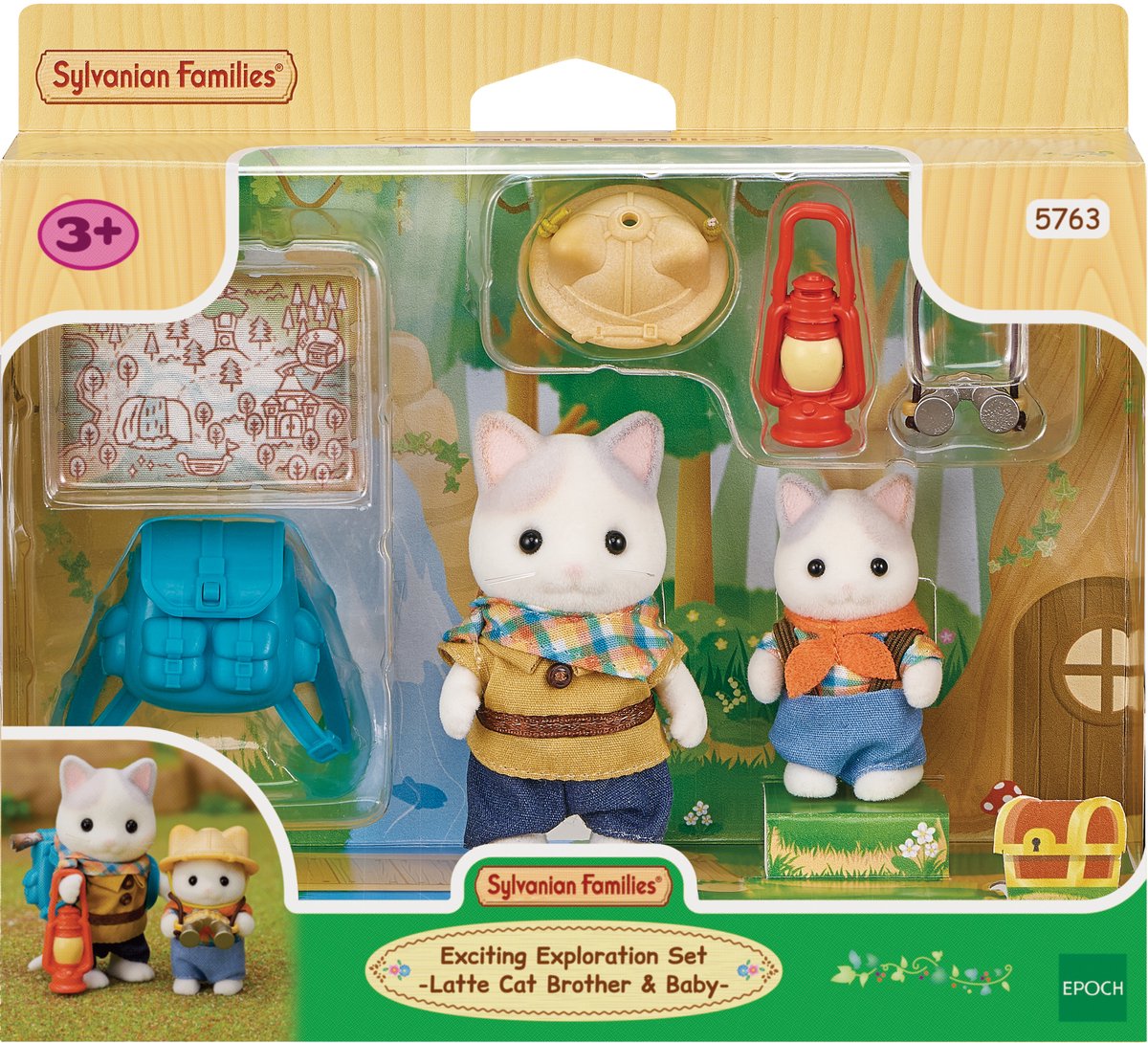 Familias Sylvania 5763 Adventitudes de dúo Latte Kat Hermano y bebé