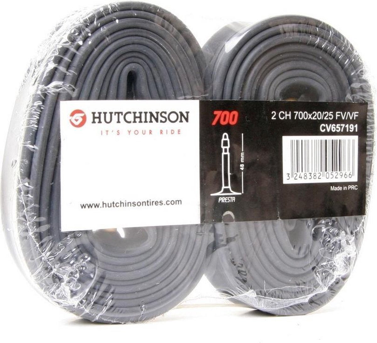 Cámaras de aire Hutchinson racing 28 pulgadas válvula 48mm 700x20 25 fv (2 piezas)