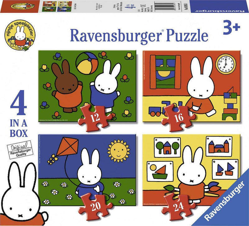 Ravensburger nijntje 4in1box puzzel - 12+16+20+24 stukjes - kinderpuzzel
