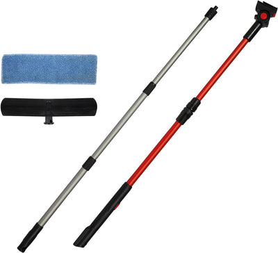 Mango guía telescópico Einhell para brighto - 2 piezas - 1x varilla telescópica para limpiacristales - 1x varilla telescópica con accesorio para paño de microfibra - ambas extensibles hasta 120 cm