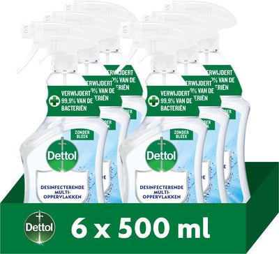 Dettol disinfettante spray detergente multiuso multiuso - 6 x 500 ml - confezione risparmio
