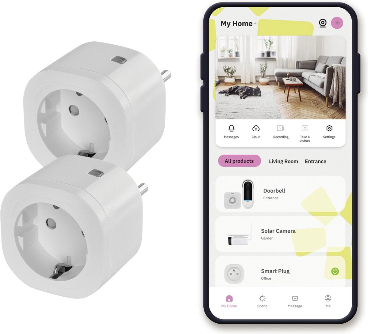 Omajin by netatmo omajin smart plug sk - smart plug - WiFi - funzione timer - compatibile con Amazon Alexa e Google Home - controllo tramite Omajin smart app - confezione da 2 - bianco