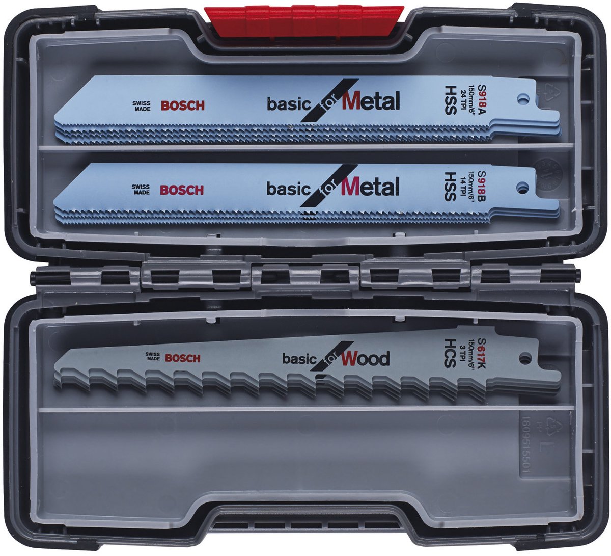 Bosch set zaagbladen recipro 15pc toughbox bas