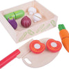 Bigjigs toys bigjigs houten kistje met snijgroenten groente