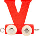 Piccole piede - Font in legno rosso - V - 12 s tuks