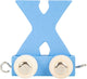 Piccole piede - Font in legno Blu - X - 12 pezzi