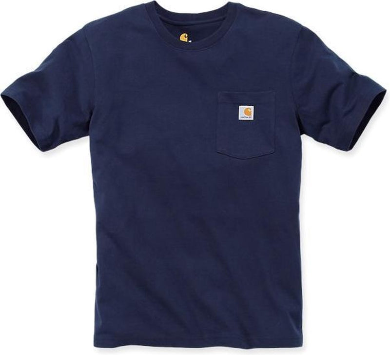 Carhartt 103296 camiseta con bolsillo para ropa de trabajo - ajuste relajado - azul marino - s