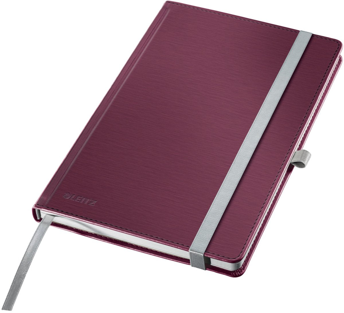 Leitz style notitieboek a5 gelijnd - met hardcover - 100 grams papier - granaat rood