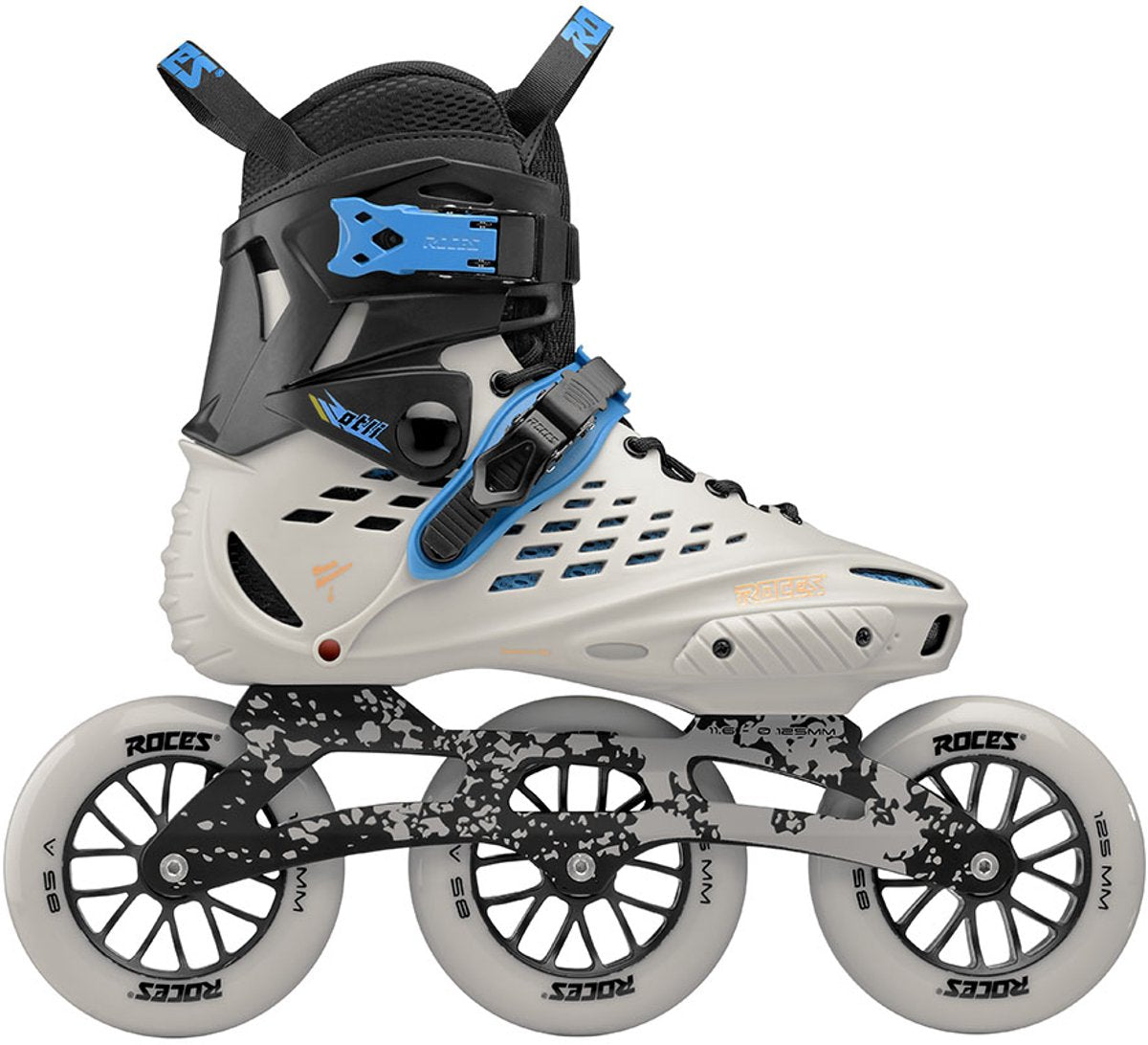 Roces otli 125 skeelers volwassenen – 3x125mm wielen – speed inline skates – grijs zwart – maat 46