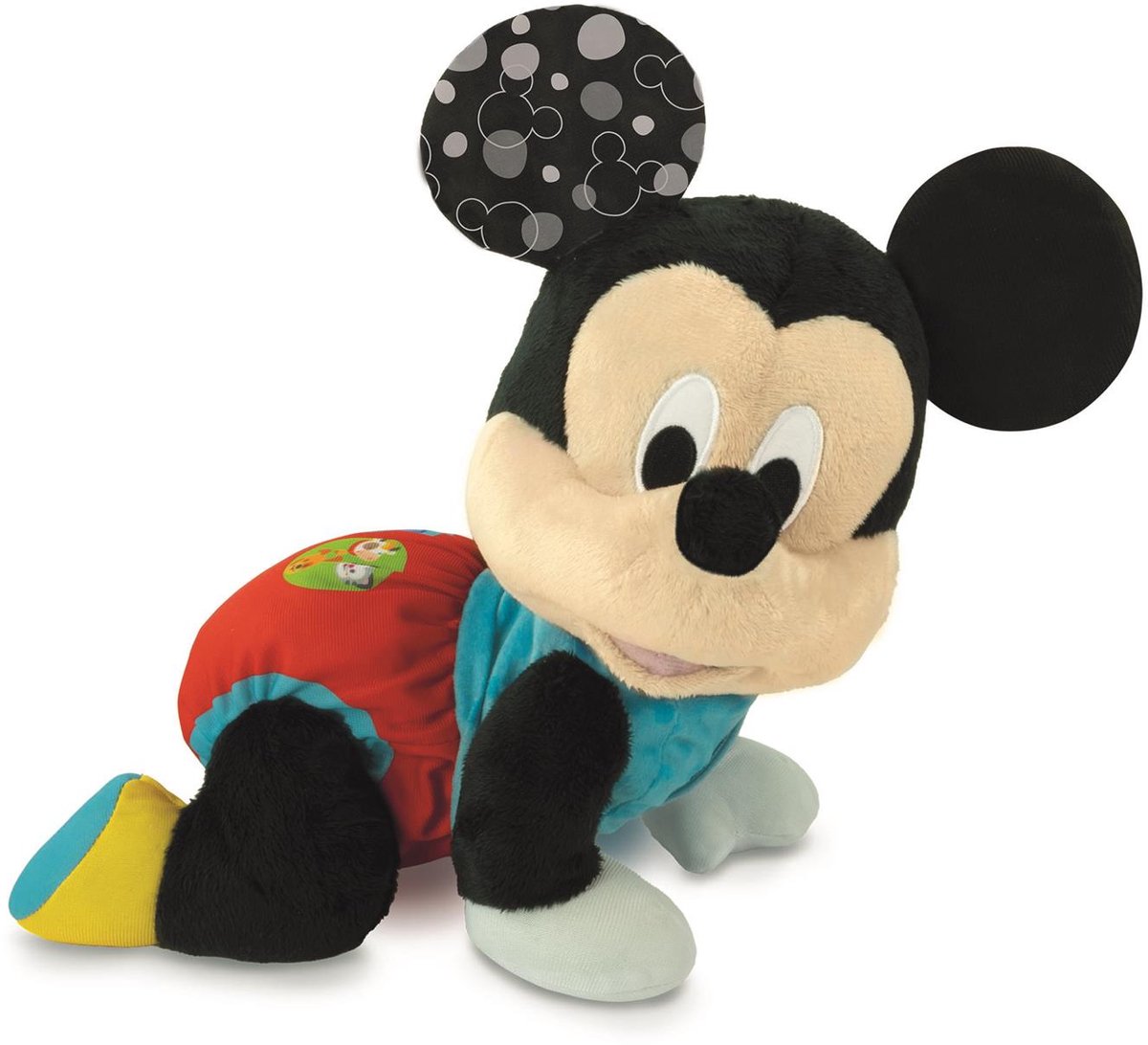 Bebé Clementoni - Disney Mickey Mouse - peluche interactivo - aprendiendo a gatear juntos - con sonido - a partir de 6 meses