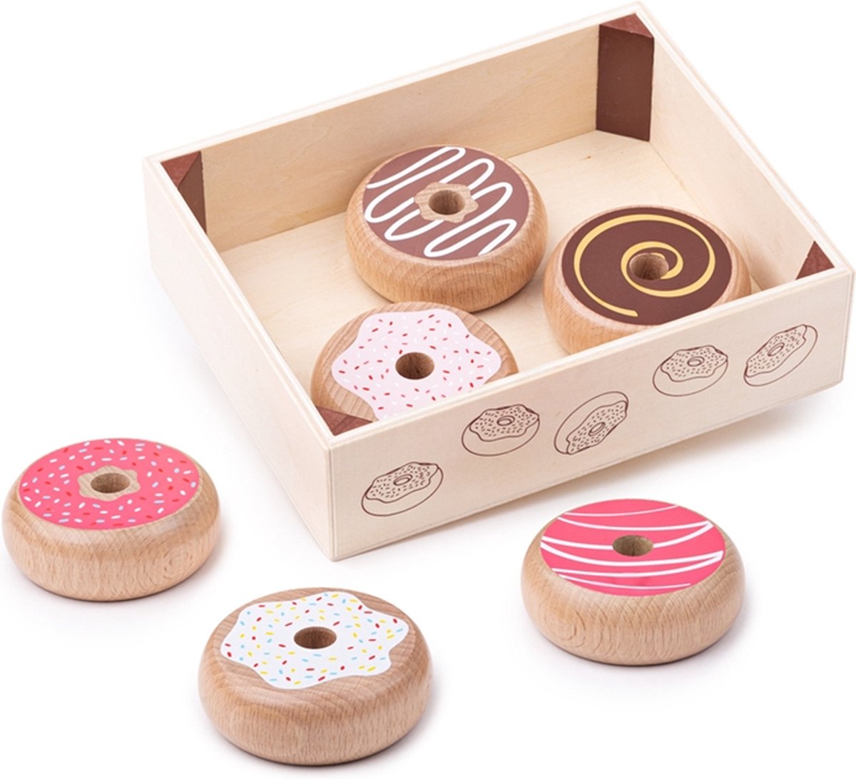 Bigjigs Boxen Box con donas
