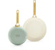 Greenpan Padova ceramic non-stick coating frying pan set 2-piece - ø 20-26cm - pfas-free - induction pan set - induction frying pan - induction frying pan - oven safe up to 200°c - dishwasher safe - stainless steel handles - without lids - mint green