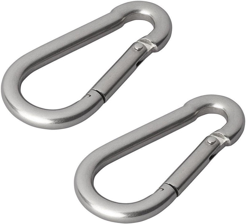Moschettone Proplus - acciaio inossidabile - 8 x 80 mm - 2 pezzi - cromato
