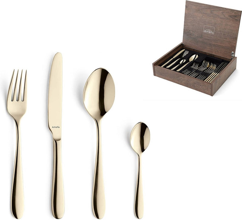 Set posate Amefa oxford - 24 pezzi - 6 persone - champagne