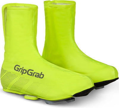 Gripgrab - copriscarpe da corsa impermeabili per bicicletta da corsa, copriscarpe da ciclismo antipioggia - giallo ad alta visibilità - unisex - taglia s (38 39)