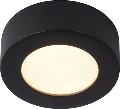 Lucide brice-led - lampada da soffitto (plafoniera) bagno - ø 11.7 cm - led dimmerabile - 1x8w 3000k - ip44 - nero