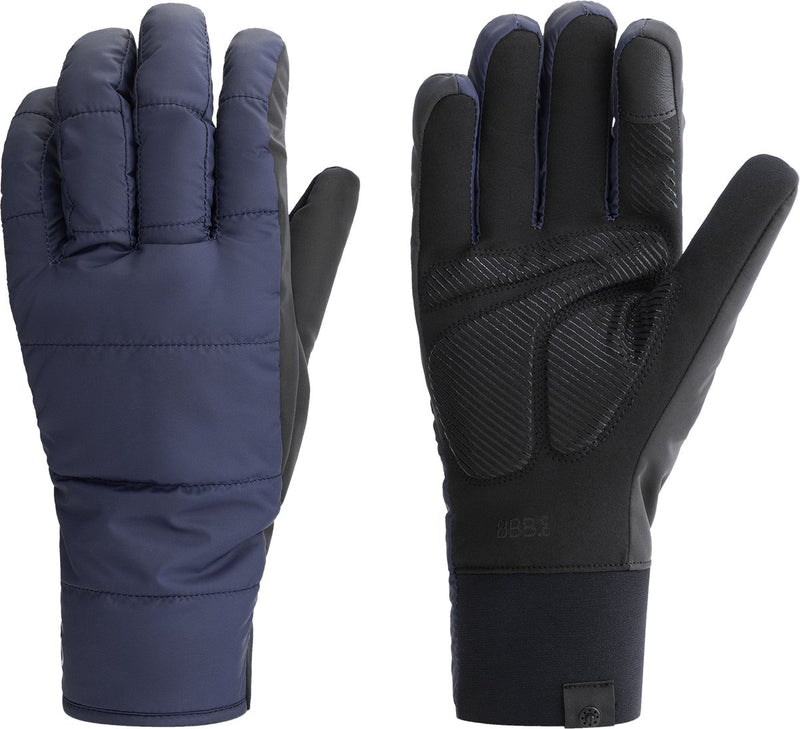 Bbb cycling puffershield fietshandschoenen winter - 0 - 5 ℃ - wind waterproof - wielrenhandschoenen heren en dames - donker blauw - maat xxl - bwg-41