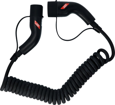 Carpoint spiraal laadkabel elektrische auto type2>2 32a 3ph 6 meter