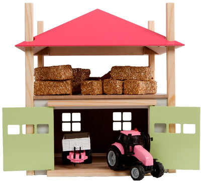 Kids Globe Globe Wooden Hay Mountain con deposito 1:32 Pink