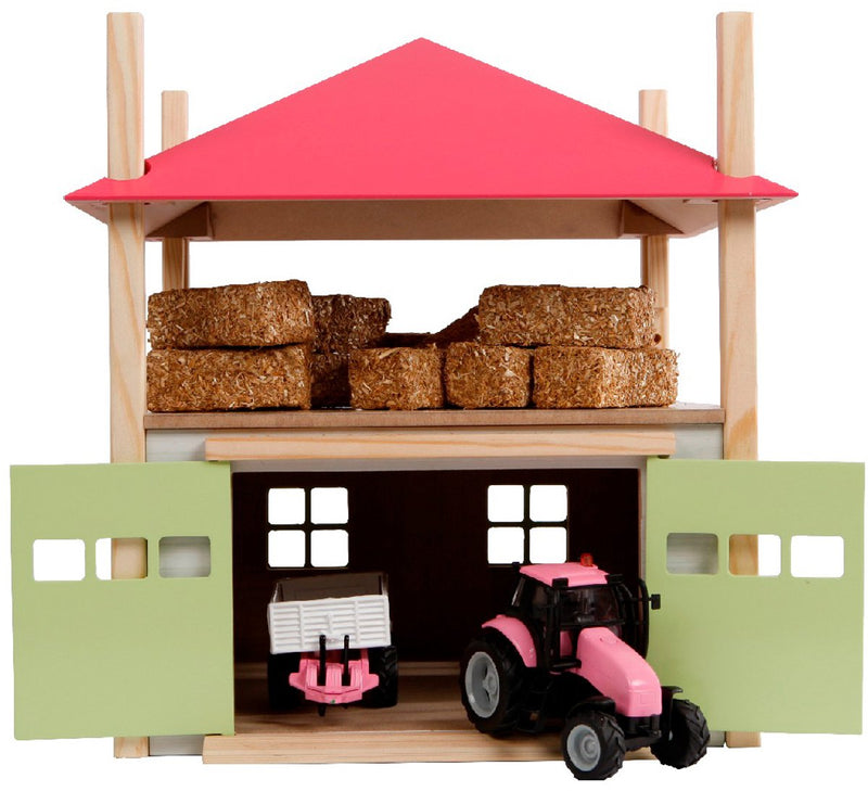 Kids Globe Globe Wooden Hay Mountain con almacenamiento 1:32 Rosa