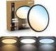 B.K.licht superficiale - lampada da soffitto dimmerabile per bagno - lampada da soffitto con telecomando - illuminazione da bagno con CCT - ip44 - ø42 - nero