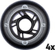 Set ruote per pattini in linea Nijdam - 80x24 mm - 4 pezzi - nero