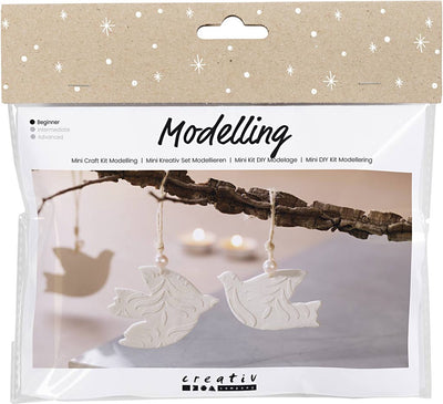 Mini set hobby per scultura Creativ Company, piccioni, bianco sporco, 1 scatola