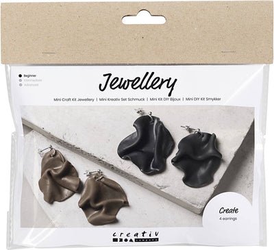 Creativ company mini hobby set de joyería, pendientes curvos, 1 caja