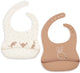 Bavaglini Jollein in silicone - 2 pezzi - kangaroots