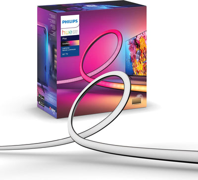 Philips hue play gradient lightstrip 65 inch - televisie - zwart - 20w - incl. voeding en steunen