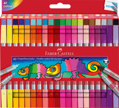 Faber-castell felt-tip pen set - 2 writing points - 40 colors - fc-151140