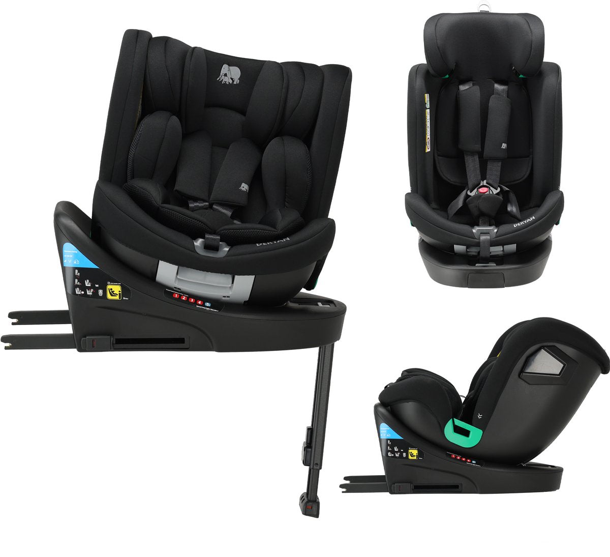 Silla de coche Deryan Chase Luxury i-size - 0-36 kg - isofix - pata de apoyo - giratoria 360°