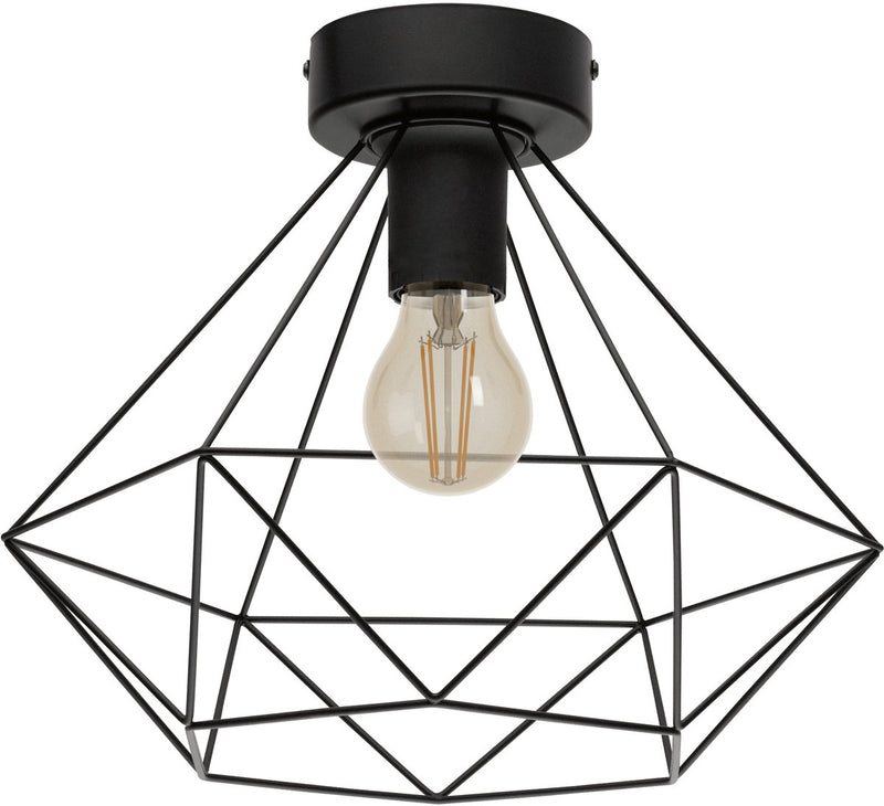 Lampada da soffitto Eglo tarbes - e27 - ø 32,5 cm - nera