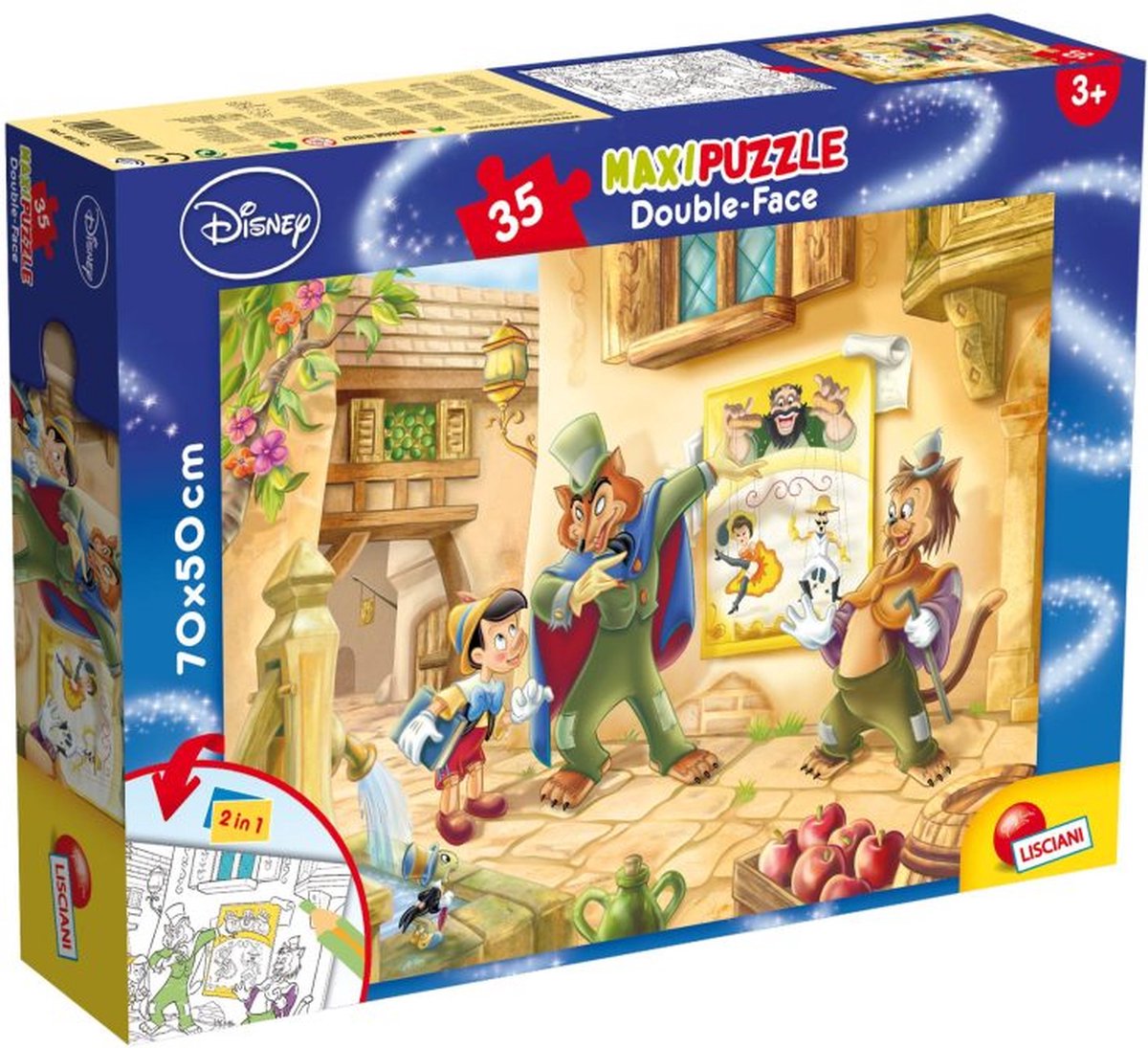 Lisciani disney puzzle df maxi piso 35 pinocho
