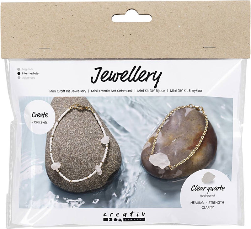 Creative company creativ company mini hobbyset sieraden 2 armbanden met bergkristal