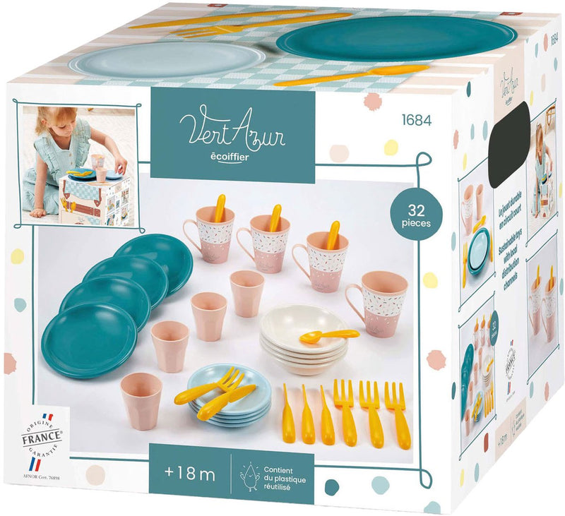 Set da gioco da picnic ecoffier con cesto picnic di cartone, 32dlg.