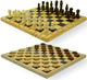 Hot games schaak-dam-set hout bedrukt 29x29 cm.