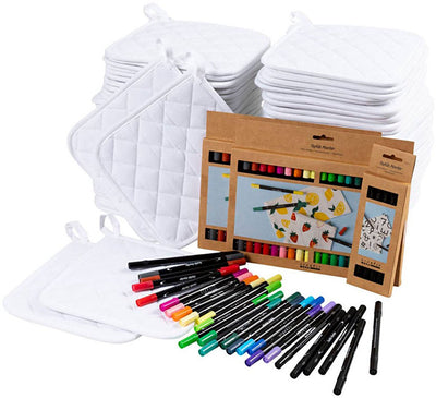 Set di presine con pennarelli Creativ Company Group, nero, bianco, 1 set