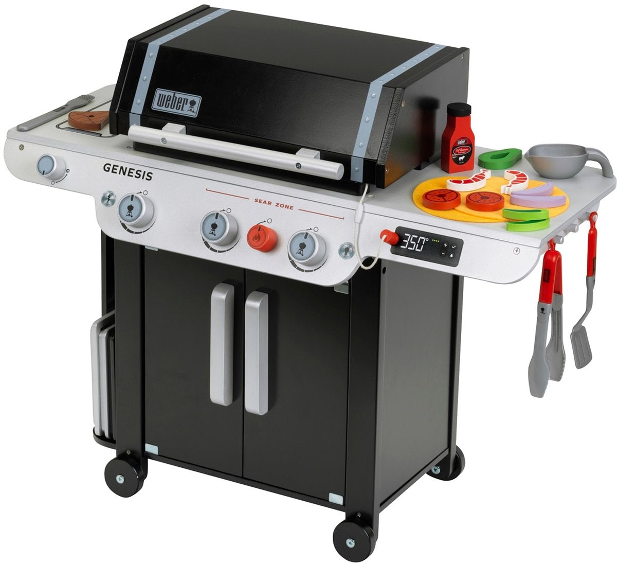 Klein giocattoli - weber - barbecue grill per bambini - genesis, legno (mdf)