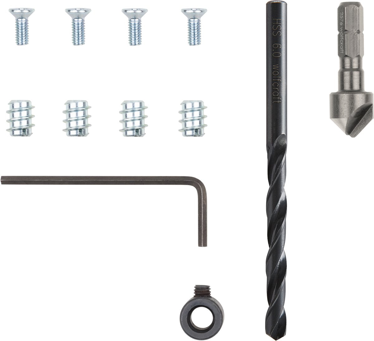 Wolfcraft - scharnier reparatie set 35mm set - 11 delige set - ikea scharnieren repareren - 4657000