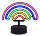 Luci divertenti per feste - Lampada LED arcobaleno al neon - arcobaleno - multicolore - con USB e batterie