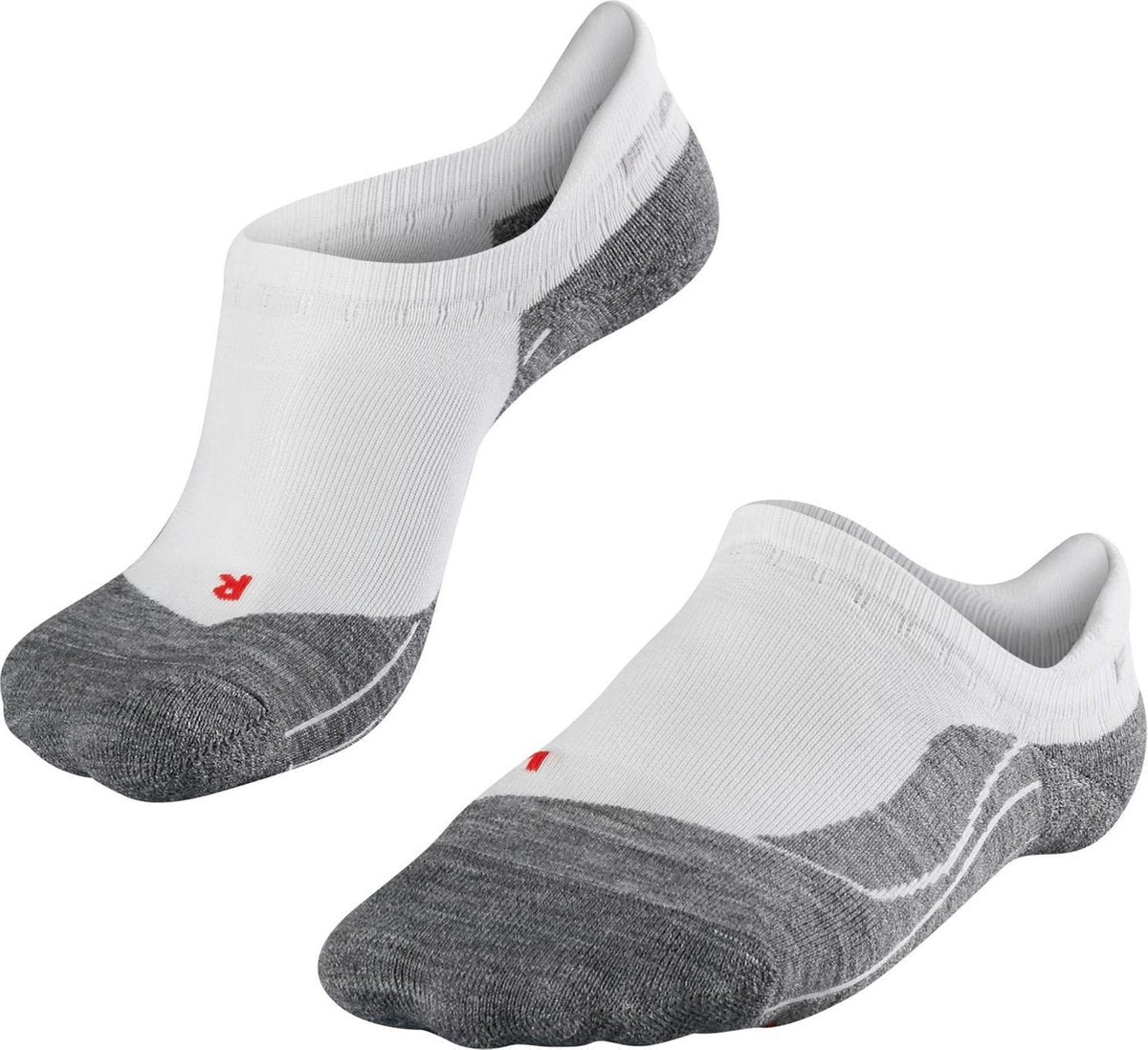 Falke ru4 invisible anti-ampolla algodón material funcional calcetines para correr mujeres blanco - talla 39-40