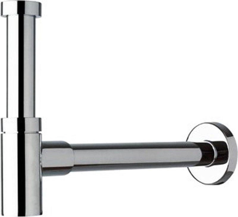 Lavabo Plieger mini sifone - 5 4 - con tubo a parete da 25 cm e rosone - cromo