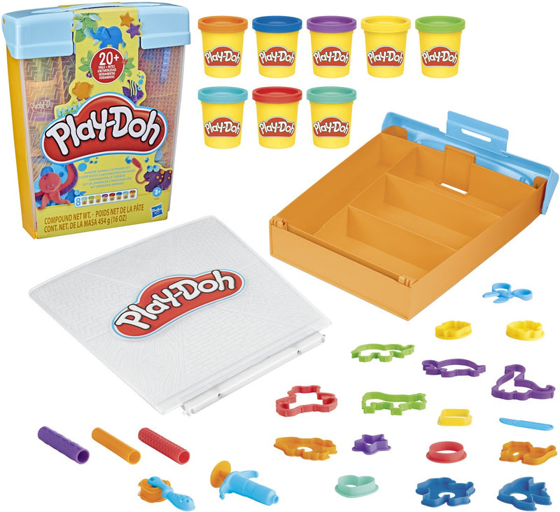 Set portaoggetti Play-doh per animali fantastici - 8 vasi di terracotta
