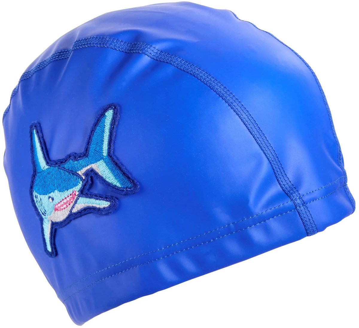 Cuffia da nuoto per bambini Bling2o - squalo - elastica - da nuoto - in borsa trasparente - blu