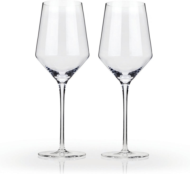 Bicchiere da vino angolare Viski - cristallo - 384 ml - 2 pezzi